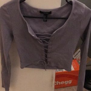 Purple crop top